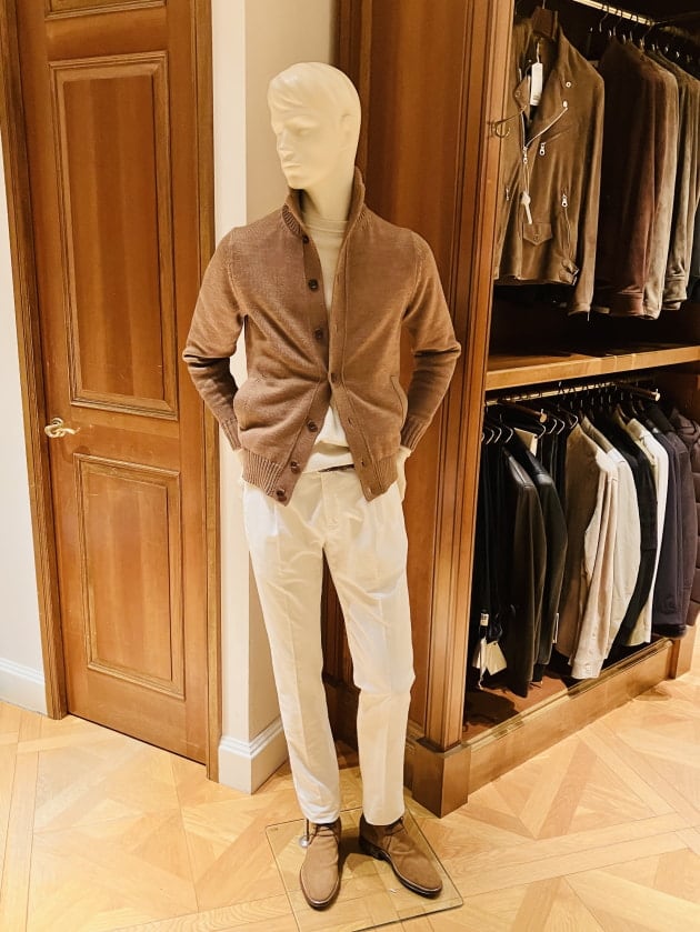 ZANONE / CHIOTO 5ゲージ スタンドカラー カーディガンのご紹介②