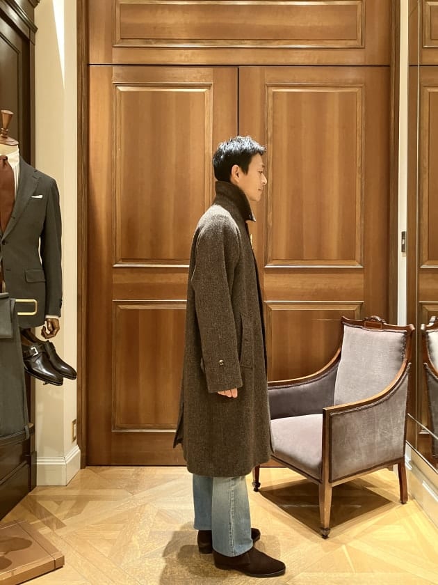 BEAMS F＞HARRIS TWEED バルカラーコート｜BEAMS F（ビームスF）｜BEAMS