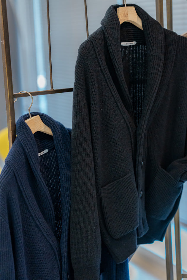 24AW先見せ＞ショールカラーニットカーディガン＜SLOANE＞｜ビームス