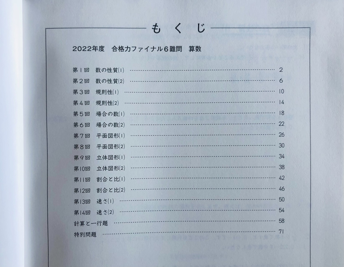 日能研】冬期講習（6年生・難問）の内容 - ちゅりぷ子のもしかして中高