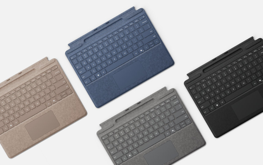 Surface Pro 13 インチ キーボード ペン収納部付き - バックライト