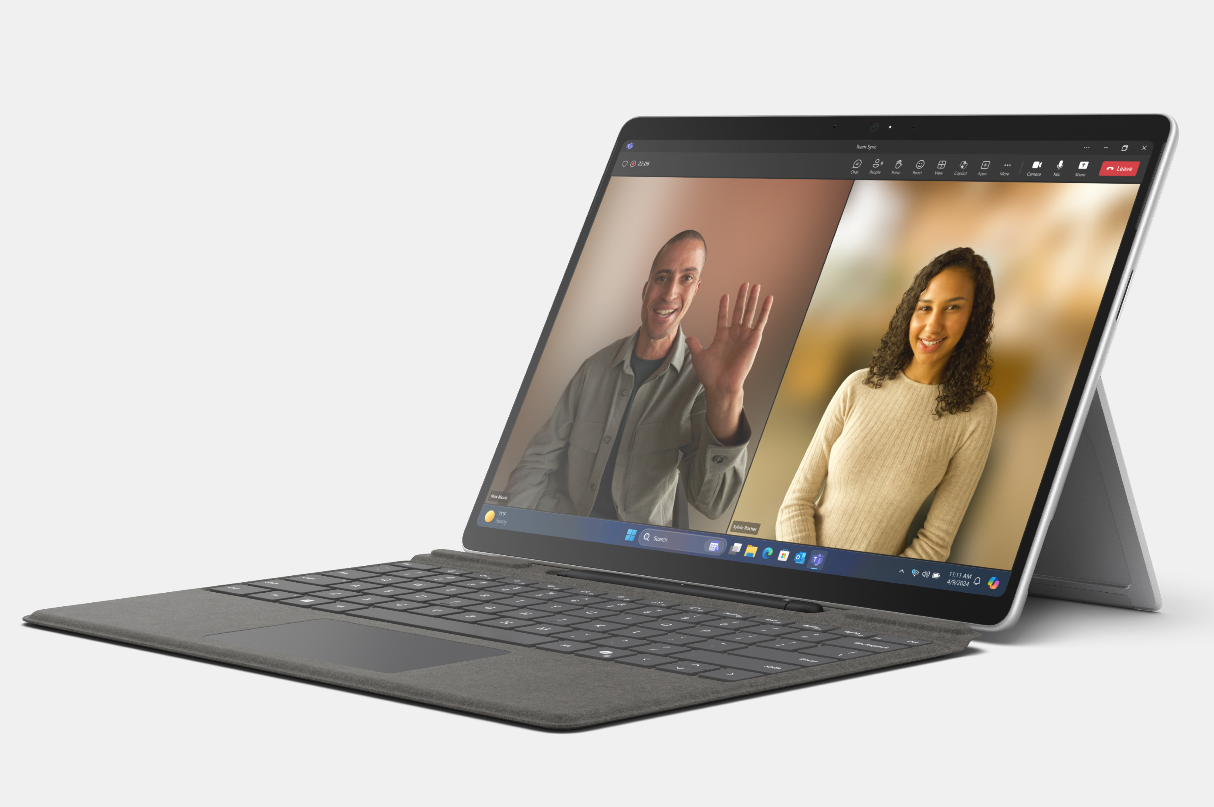 Surface Pro 10:AI を搭載したポータブルな法人向けタブレット