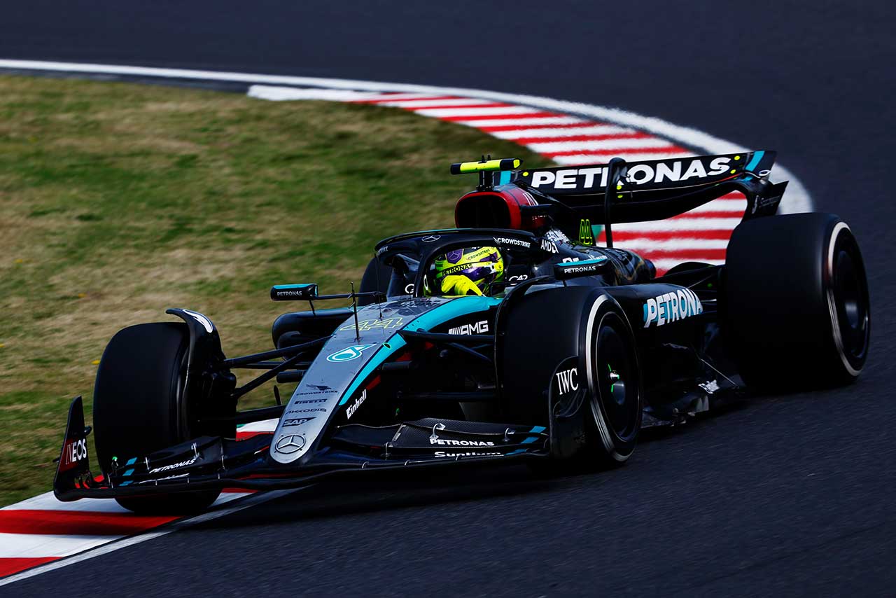 メルセデスF1、ハードタイヤのペースが急激に悪化し表彰台を争えず