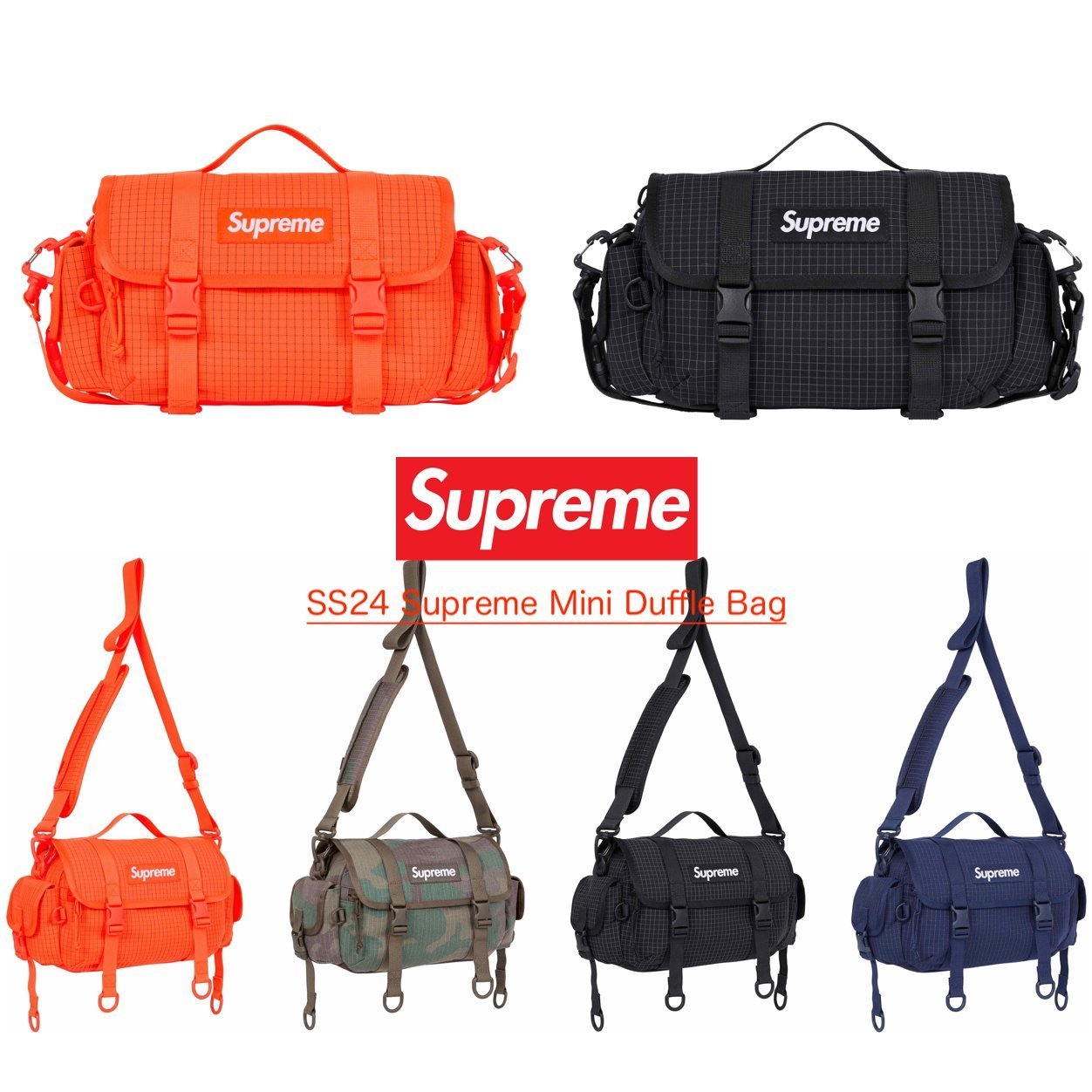 SS24 Supreme Mini Duffle Bag - ミニ ダッフル バッグ (Supreme