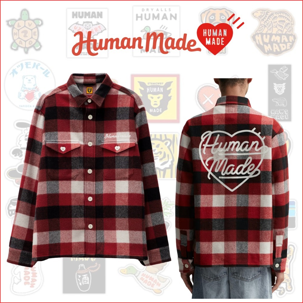 HUMAN MADE】ヒューマンメイド チェックシャツ ハートロゴ (HUMAN MADE