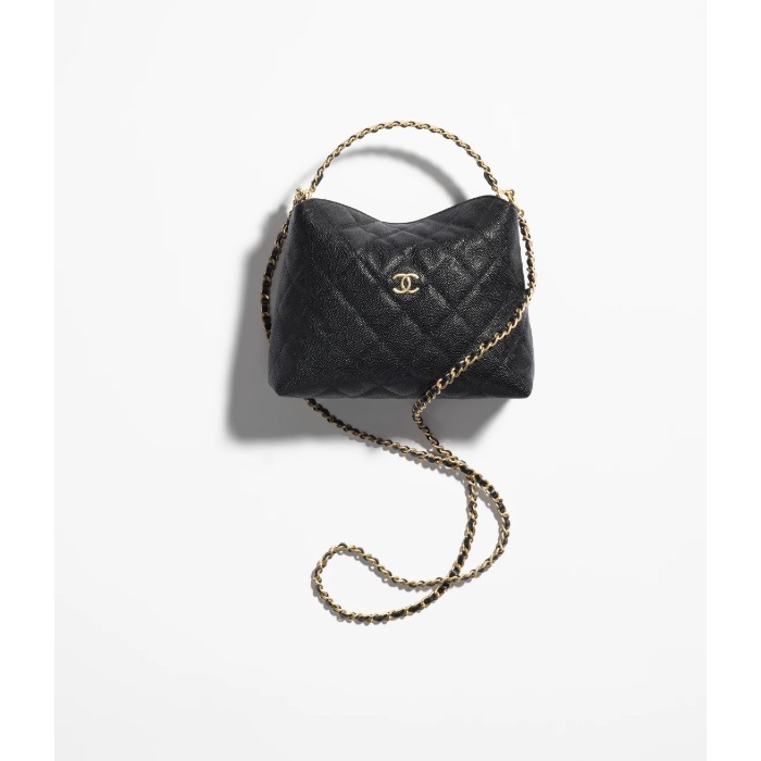 シャネル】チェーン クラッチ グレインド シャイニー カーフ (CHANEL