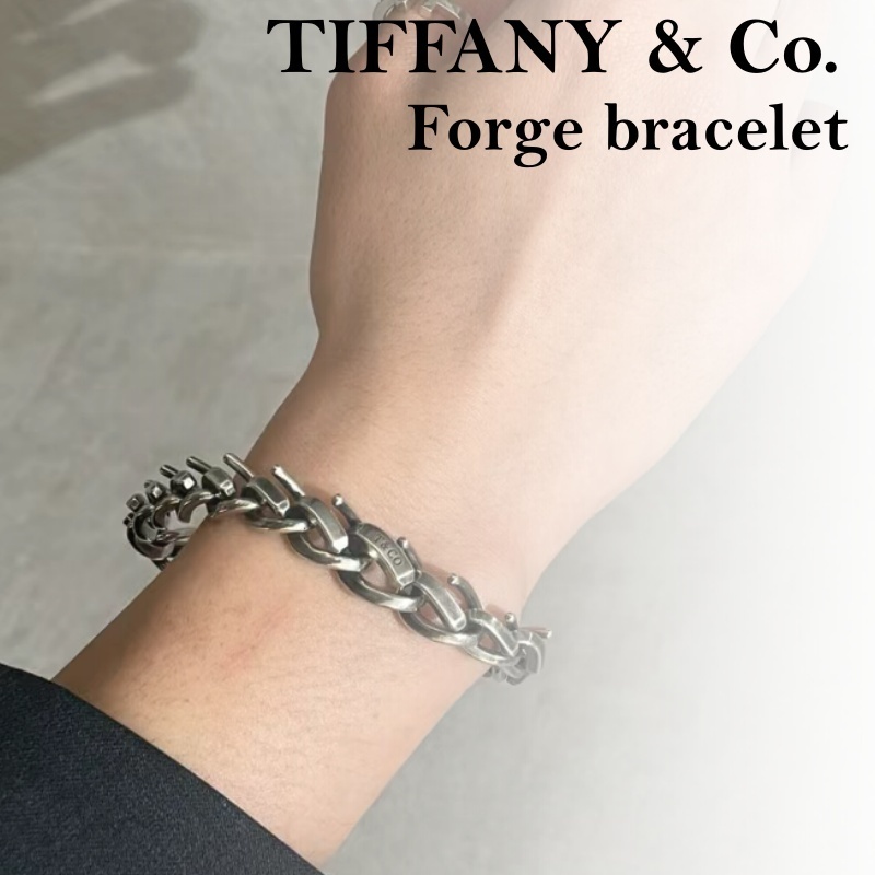Tiffany & Co. フォージ ラージ リンク ブレスレット いぶし仕上