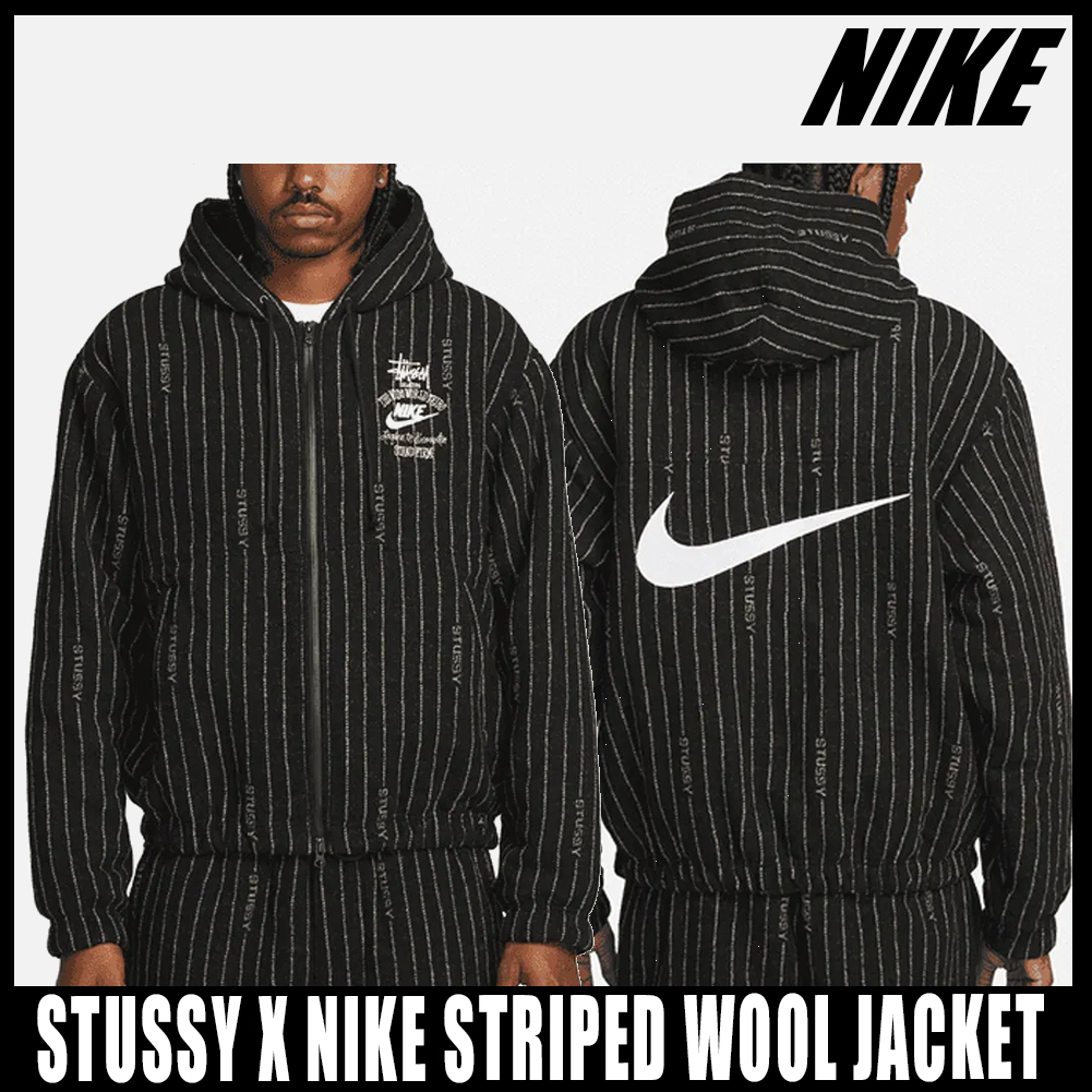 ◇コラボ商品◇STUSSY X NIKE STRIPED WOOL JACKET◇正規品◇ (Nike