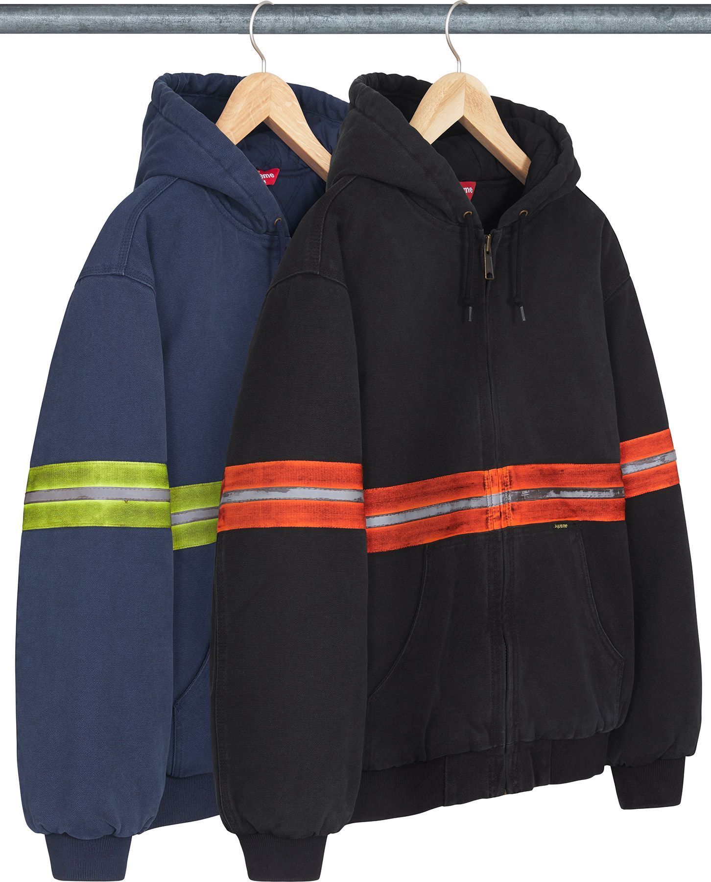 Supreme Reflective Stripe Hooded Work Jacketシュプリ-ム (Supreme