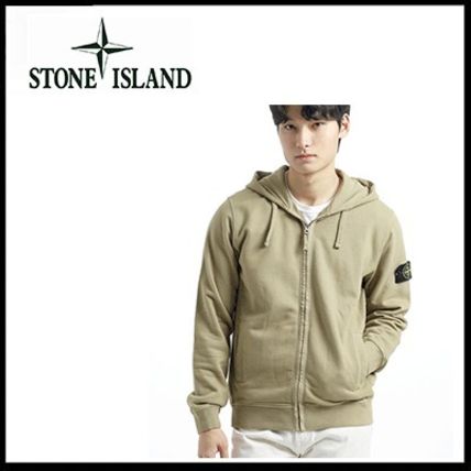 ベージュ系 STONE ISLAND(ストーンアイランド) パーカー・フーディ