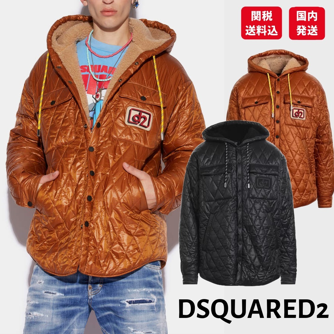 DSQUARED2◇ロゴ キルティング ジャケット Quilted Hooded (D SQUARED2