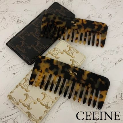 CELINE セリーヌ キャンバスカバー 入コーム ヘアブラシ・くし (CELINE