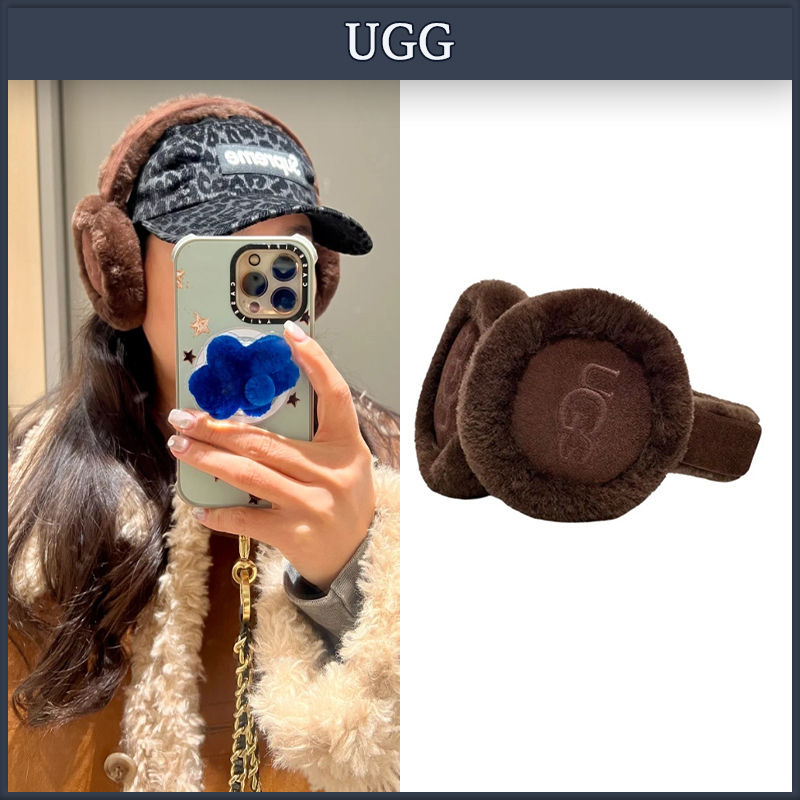 UGG】☆クォンウンビ着用☆刺繍ロゴイヤーマフ (UGG/イヤーマフ