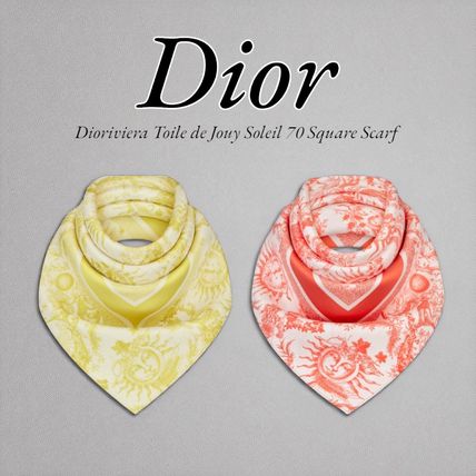 イエロー（黄色）系 Dior(ディオール) スカーフ(レディース