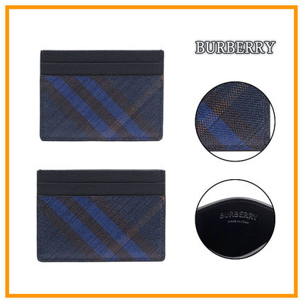 ブルー（青）系 Burberry(バーバリー) カードケース・名刺入れ(メンズ