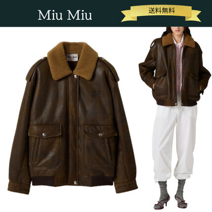 MiuMiu(ミュウミュウ) レザージャケット・コート(レディース