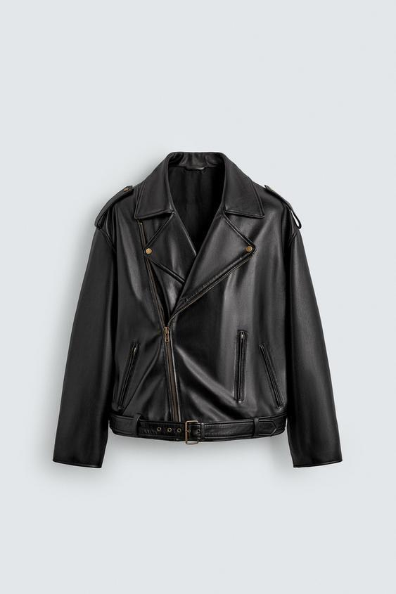 ZARA】レザーバイカージャケット LIMITED EDITION5479/404/800 (ZARA