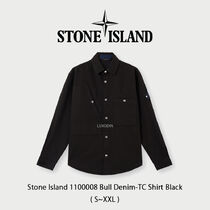Stone Island 1100008 Bull Denim-TC Shirt Black ☆正規品 (STONE