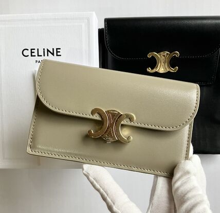 ブラック（黒）系 CELINE Triomphe(セリーヌ トリオンフ) カードケース