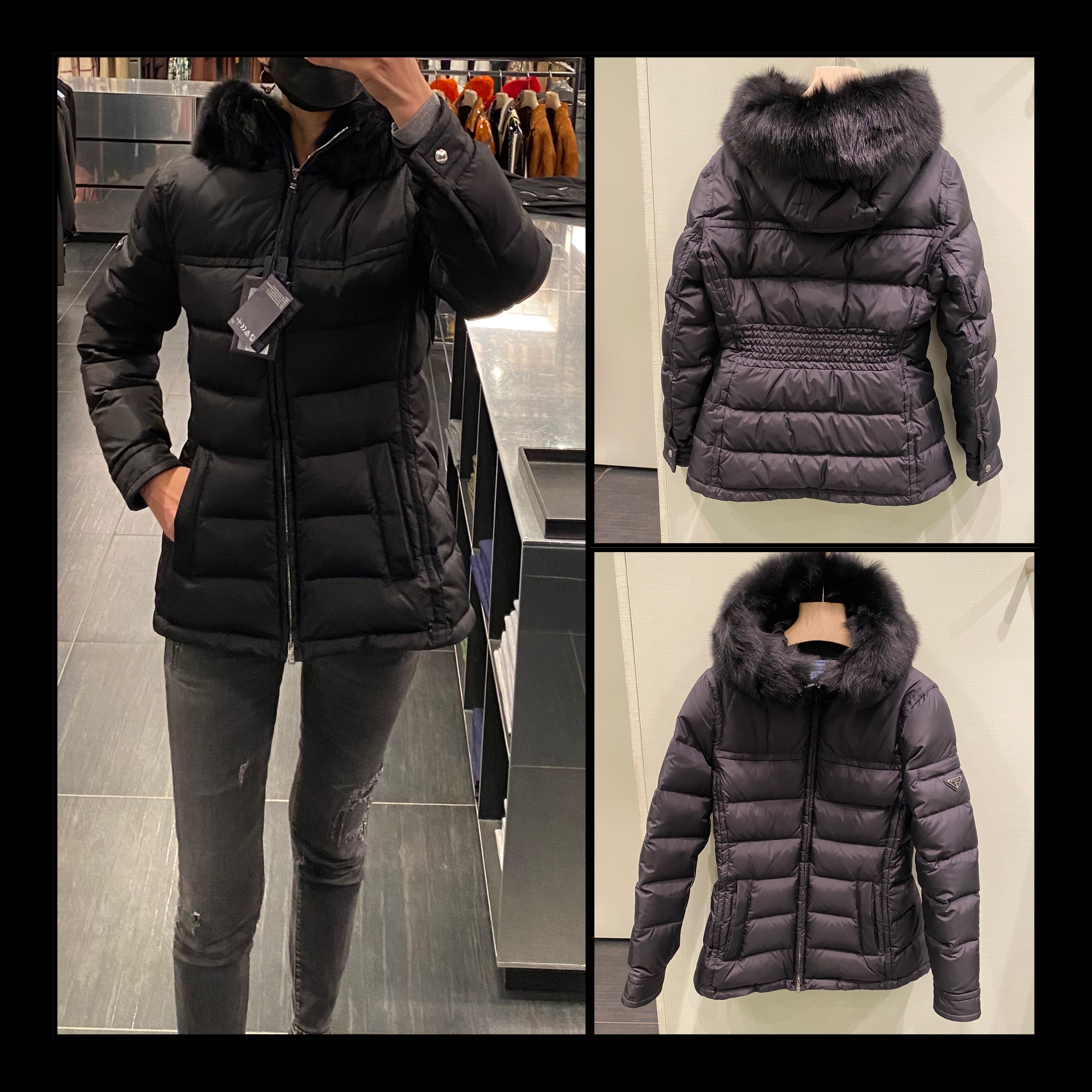 PRADA☆新作((291794))選べるお色)ファーフード付き (PRADA/ダウン