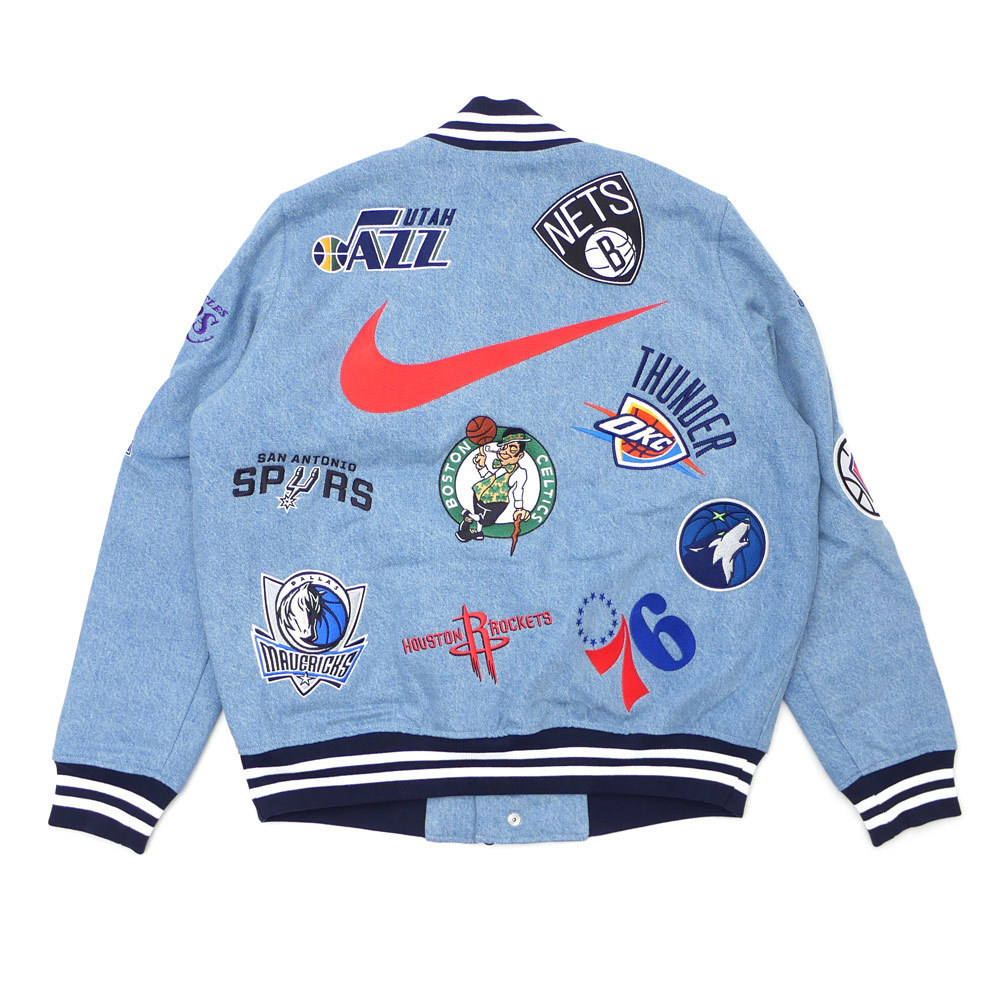 Supreme x Nike SS18 NBA Teams Warm-Up Jacket 白 or デニム (Supreme