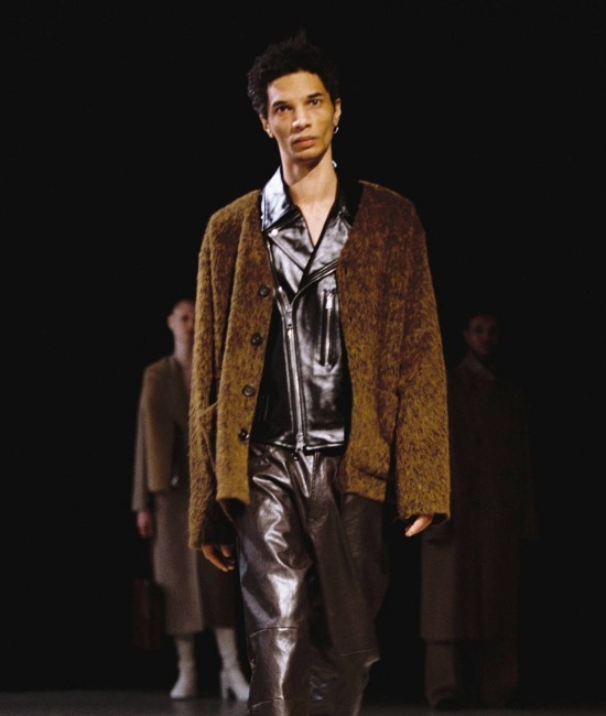 OUR LEGACY CARDIGAN OLIVE MELANGE MOHAIR 46 SIZE (OUR LEGACY