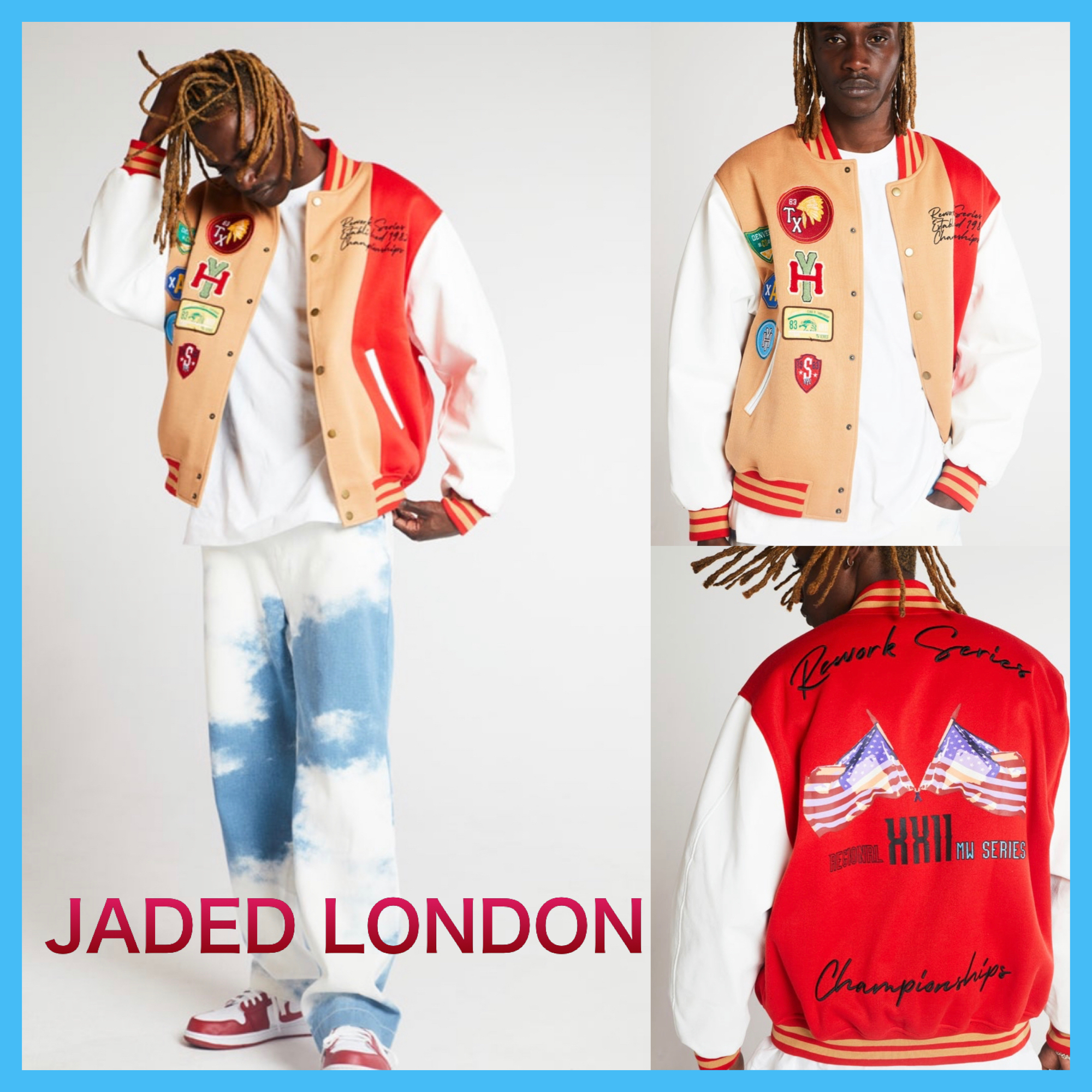 ◇国内発送\関税送料込◇JADED LONDON◇VARSITY BOMBER JACKET (JADED
