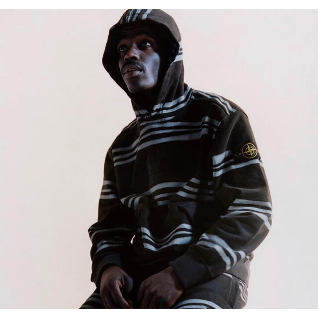 Supreme Stone Island Warp Stripe Hooded Sweatshirt フーディ