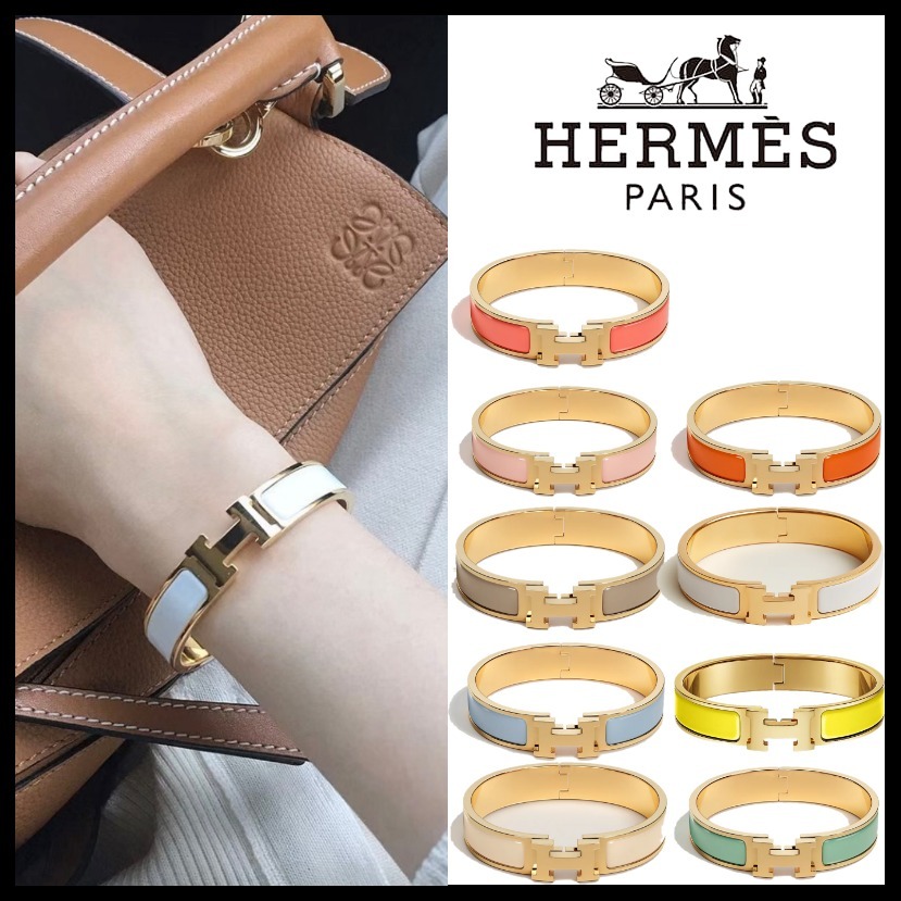 カラーが豊富♡エナメルブレスレット ファン 《クリックH》 (HERMES