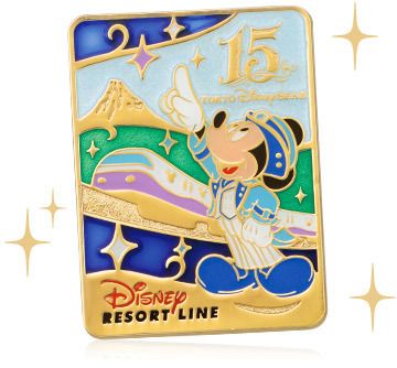 東京ディズニーシー15周年記念 リゾートライン ピンバッジ (Disney