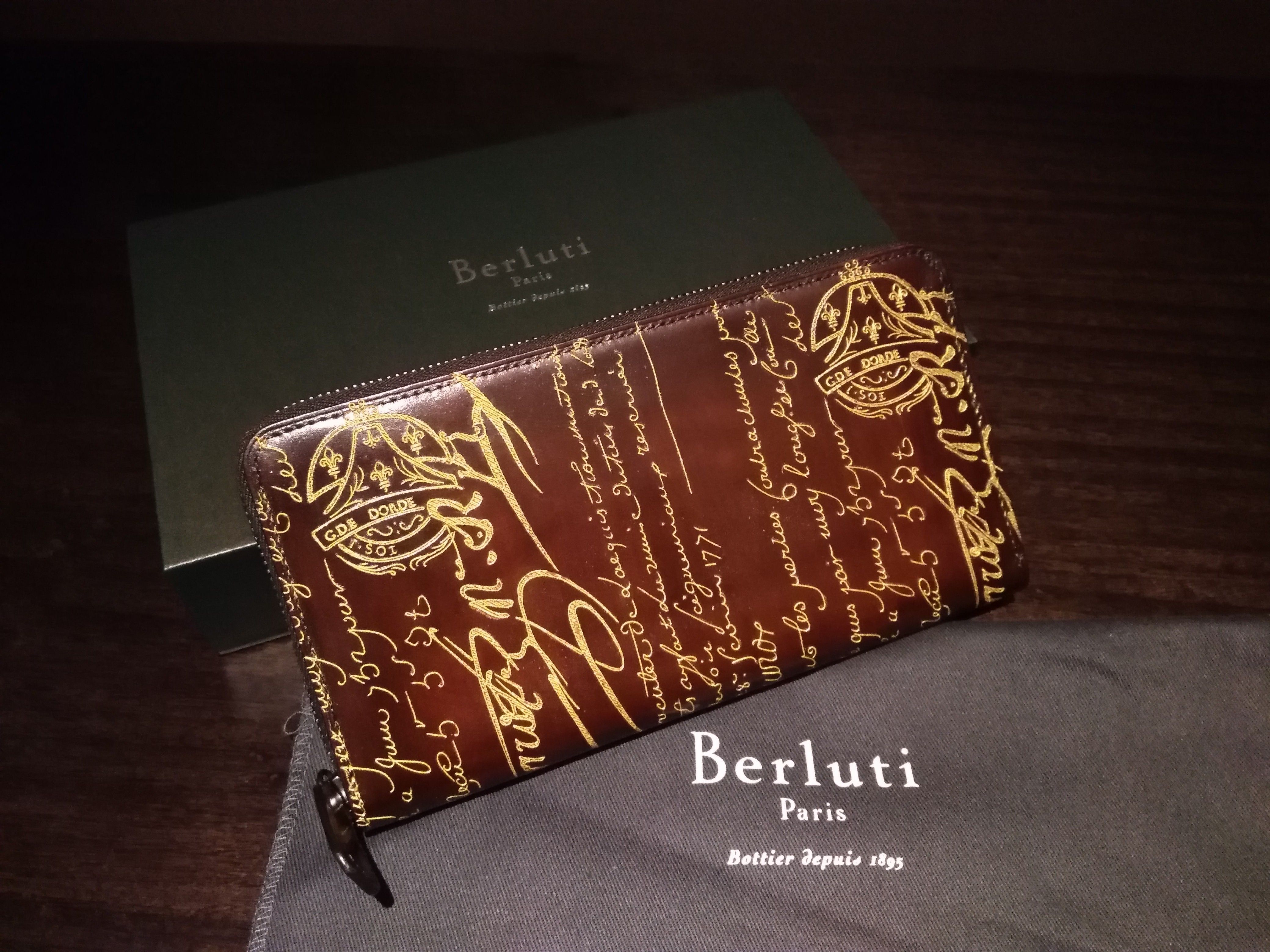 Wスタンプ限定ゴールデンパティーヌ希少品!!ベルルッティ ITAUBA