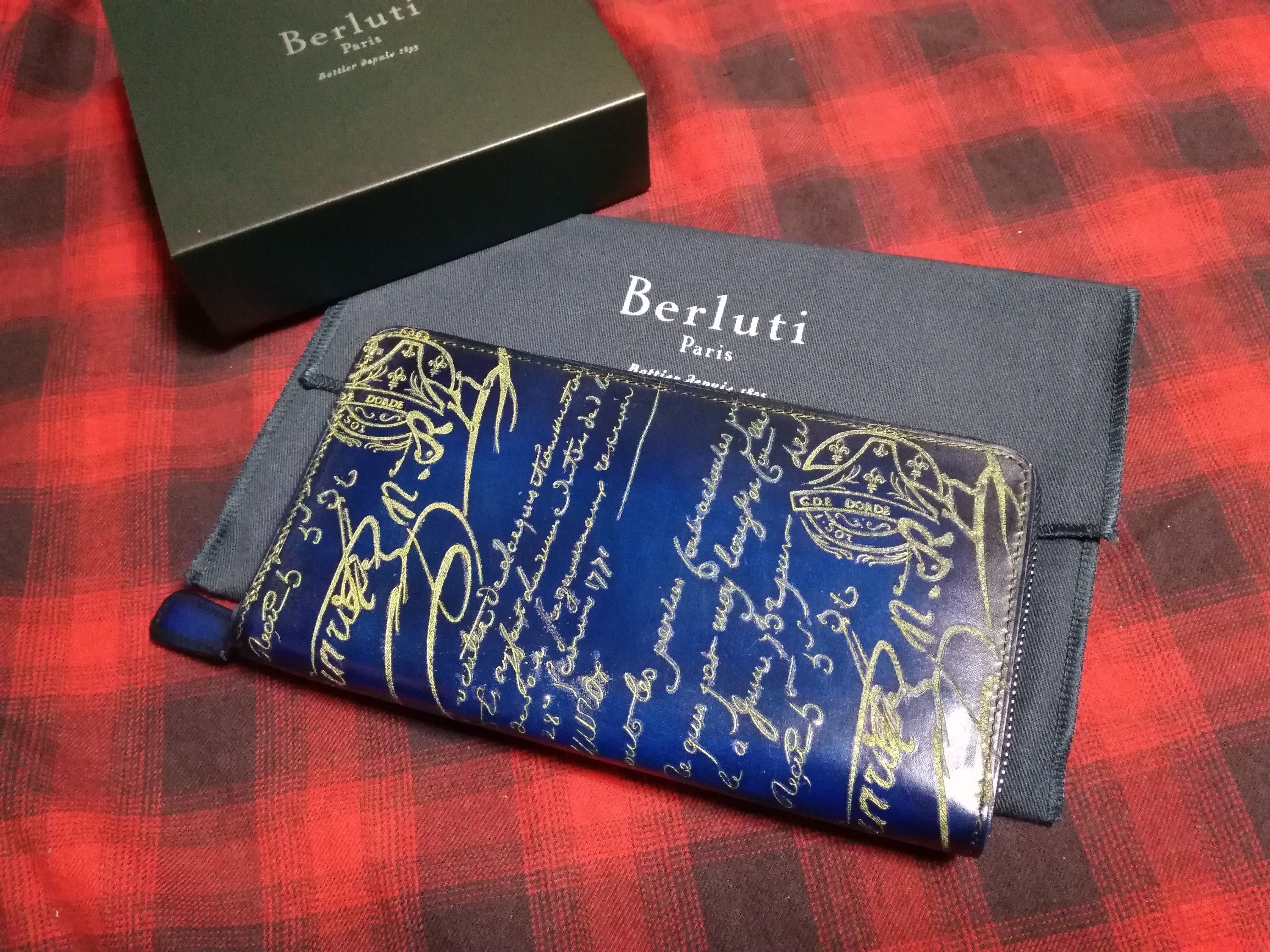 ダブルスタンプxゴールドパティーヌ希少品!!ベルルッティ ITAUBA