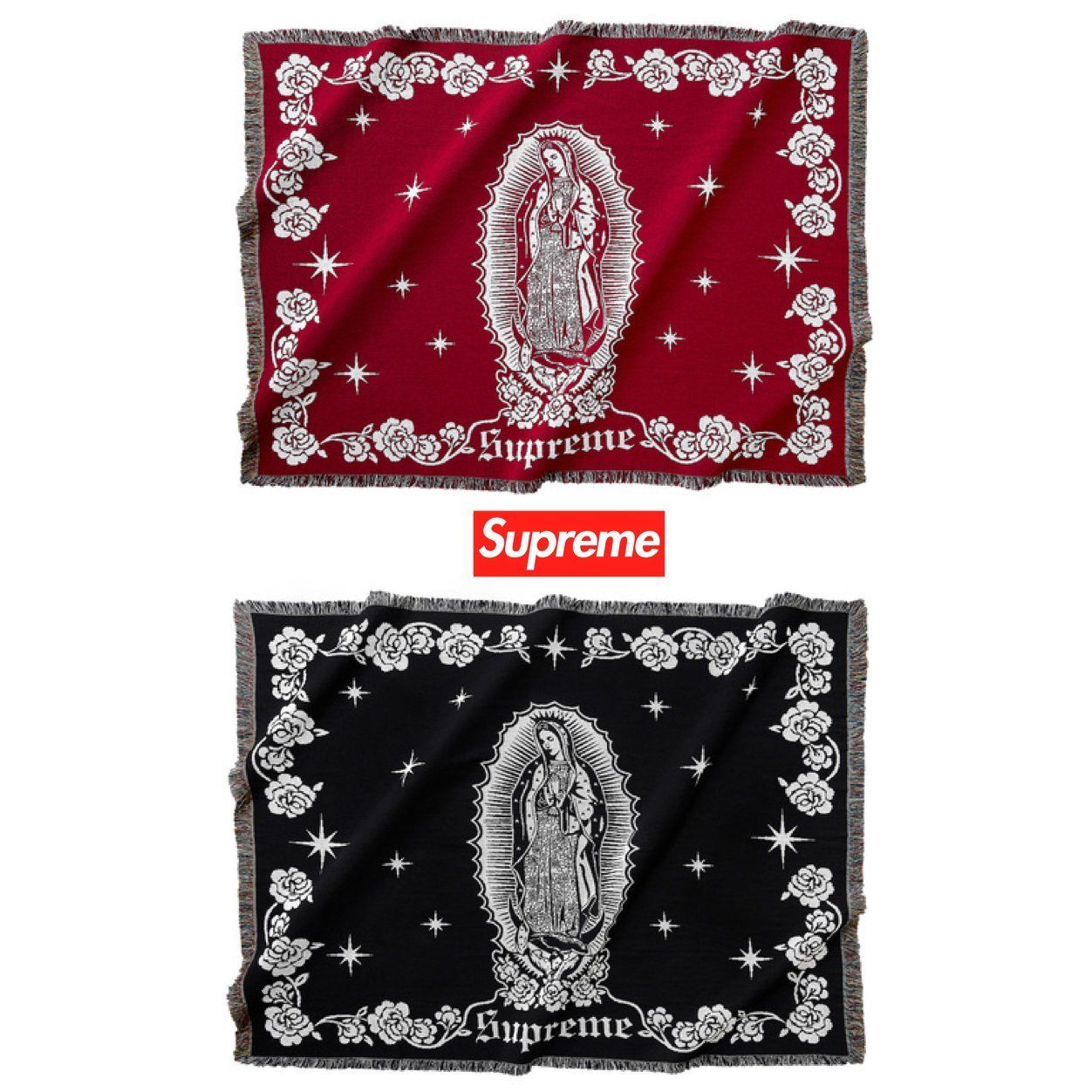 Supreme Virgin Mary Blanket18AW ラグ Supreme Virgin Mary