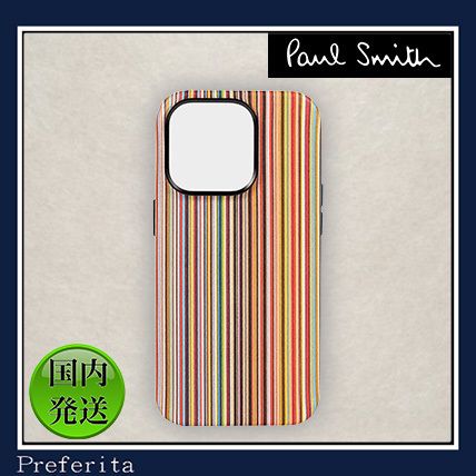 Paul Smith】iPhone 15 Pro ケース MagSafe Signature Stripe (Paul