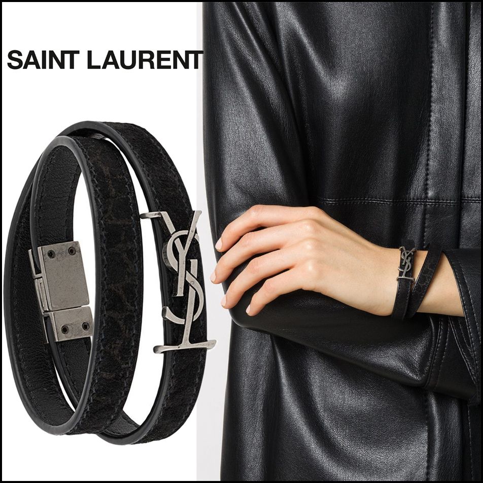 確保済 国内即発 サンローラン ブレスレット レザー (Saint Laurent