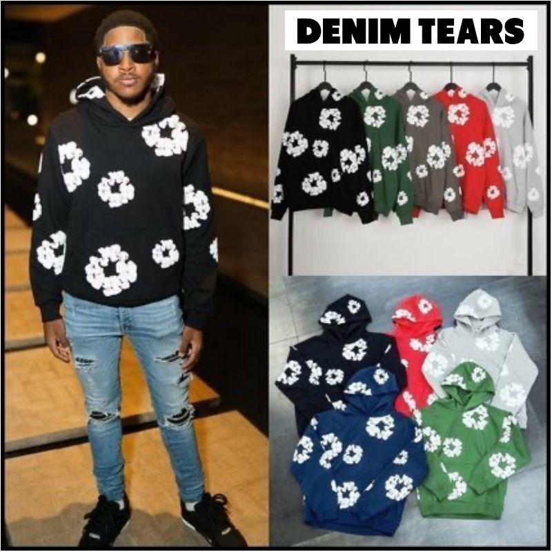 ☆関税/送料込み☆【Denim Tears】コットンスウェットシャツ (Denim