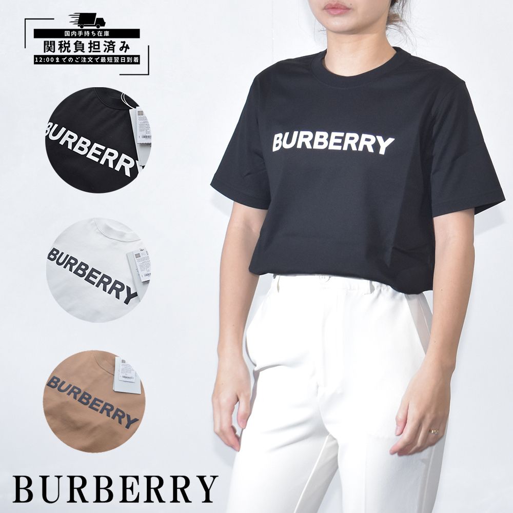バーバリー Tシャツ 半袖 レディース コットン ロゴ BURBERRY
