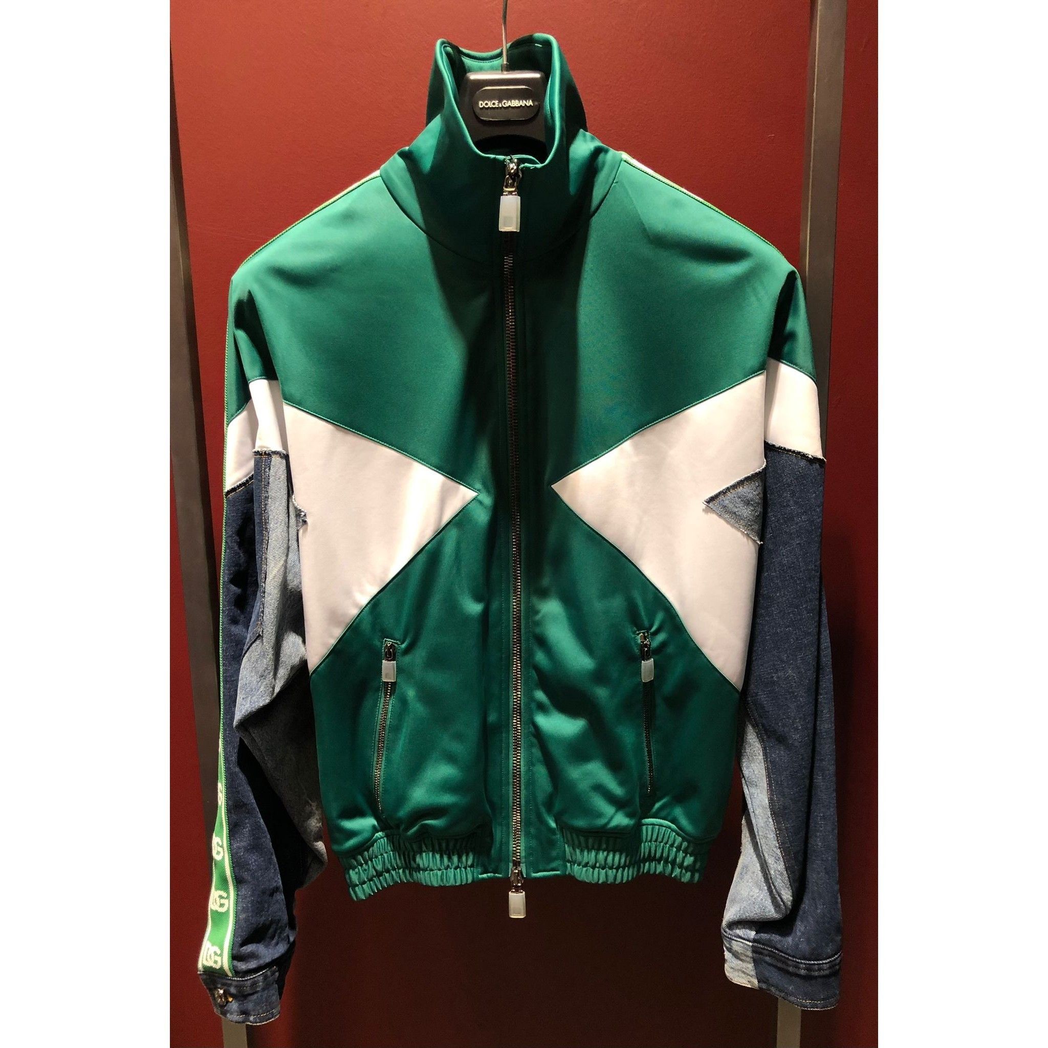 関税込 ドルチェ＆ガッバーナ ブルゾン デニム＆ジャージ ロゴ (Dolce