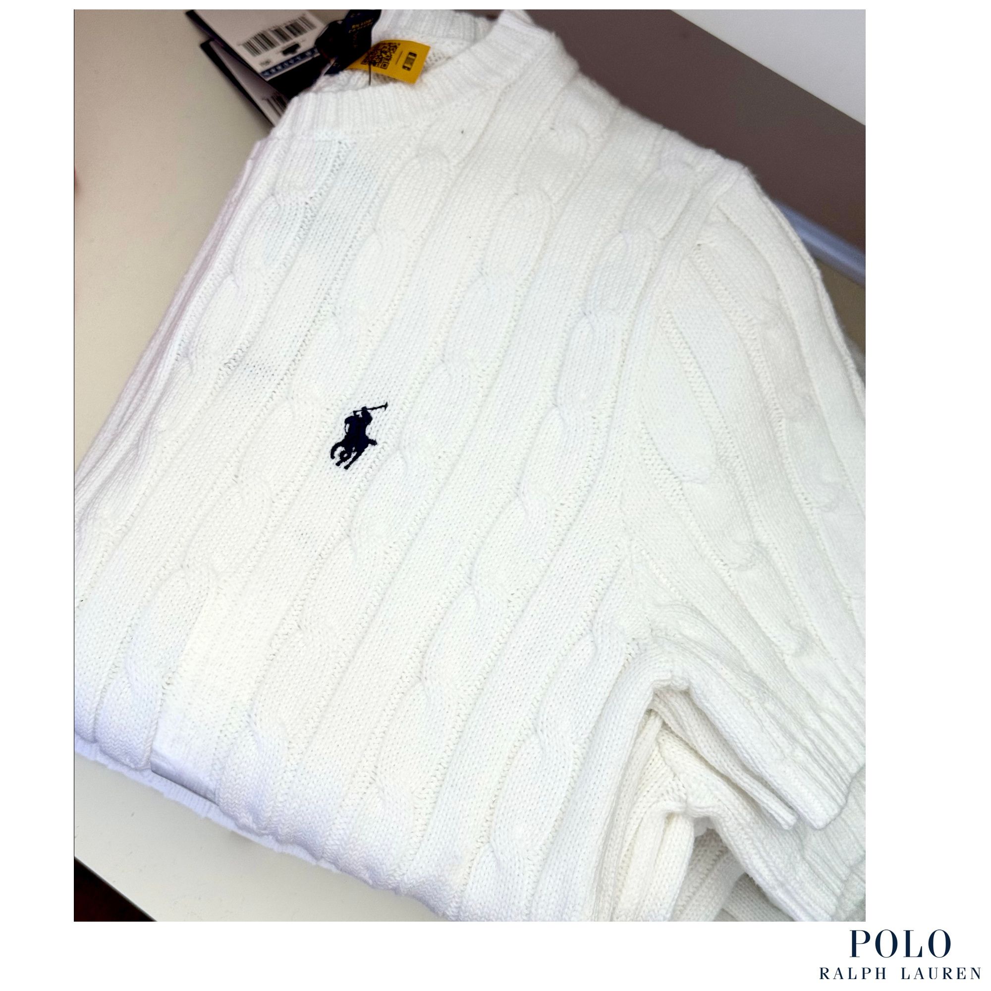 POLO RALPH LAUREN] ポロラルフローレン 半袖ケーブルニット (POLO