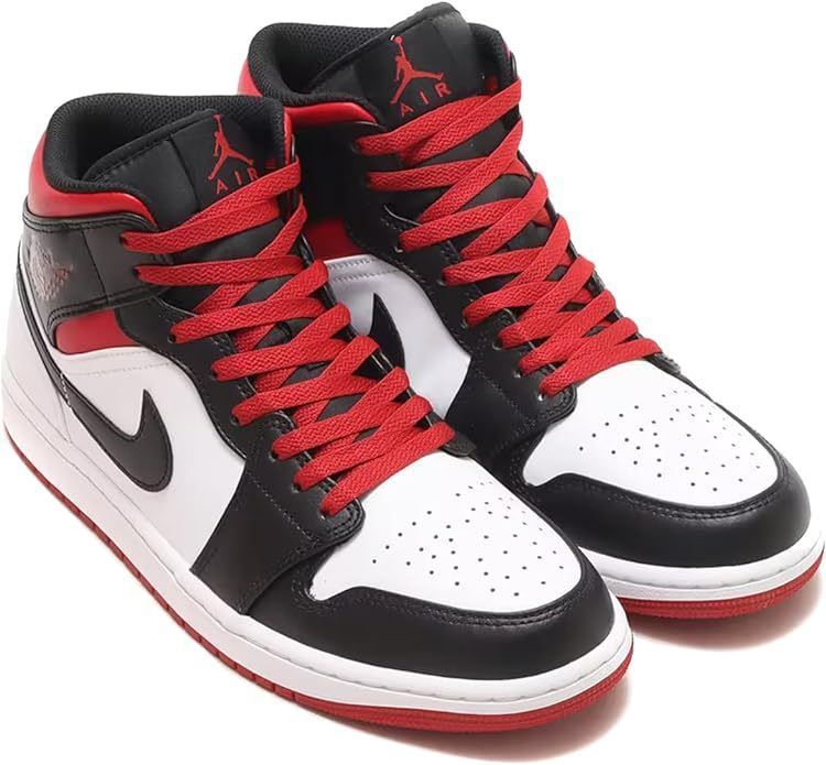 ナイキ エア ジョーダン 1 MID AIR JORDAN 1 MID 白 黒 赤 AJ (Nike