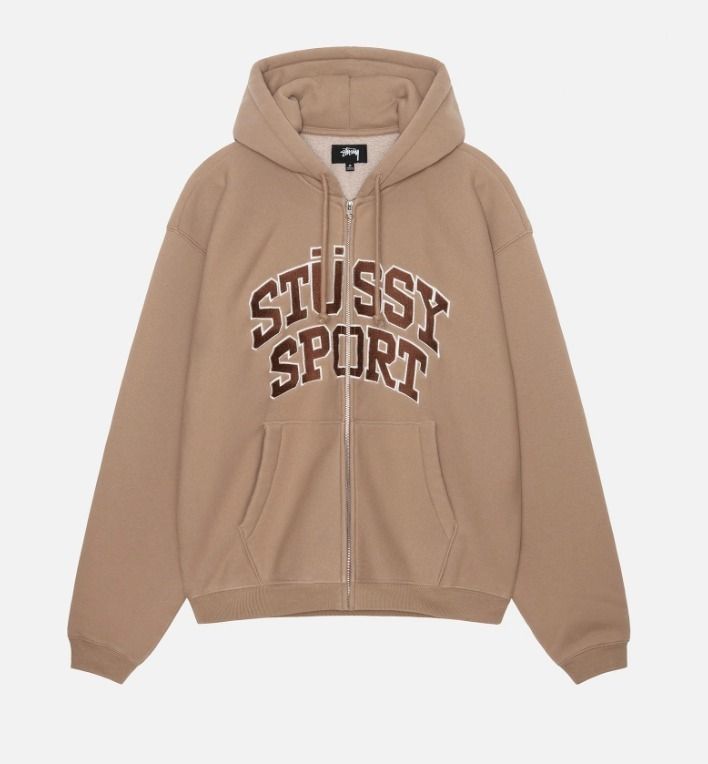 ☆関税込☆Stussy☆SPORT ZIP HOODIE☆TAN☆ (STUSSY/パーカー