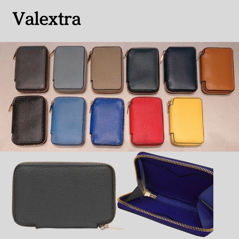 Valextra ヴァレクストラ メンズ ラウンドジップ ウォレット 2cc