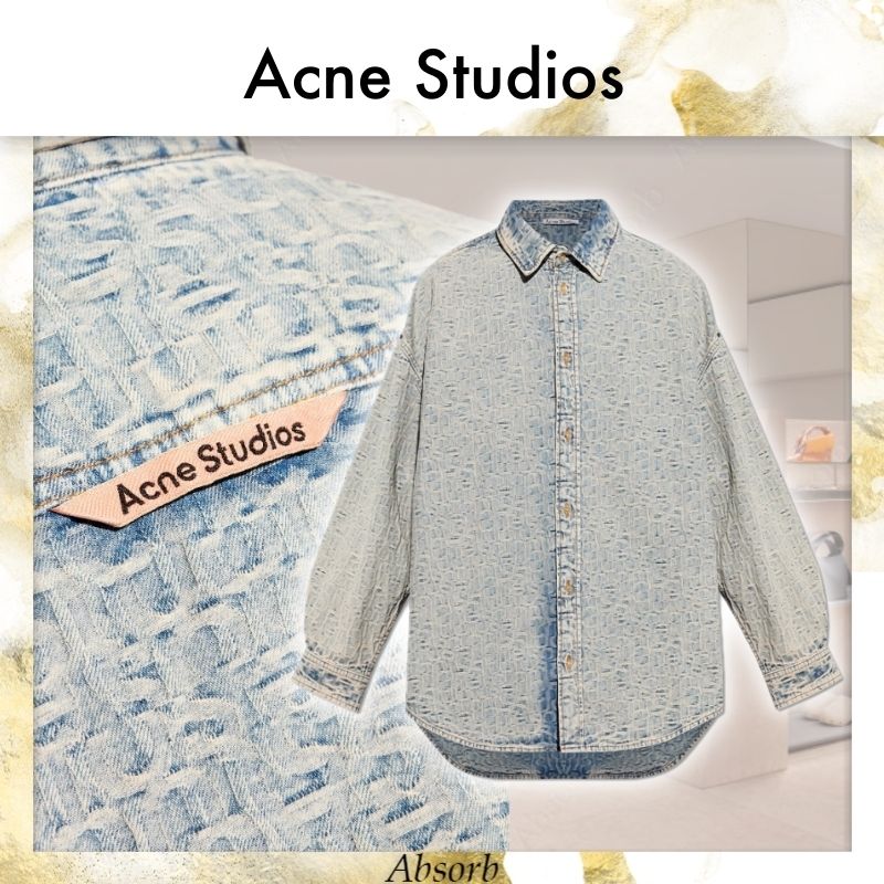 24SS NEW】Acne Studios_men / モノグラム デニムシャツ (Acne Studios
