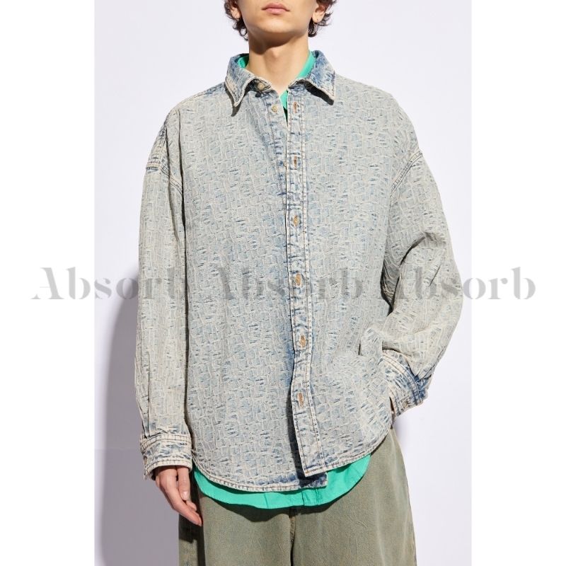 24SS NEW】Acne Studios_men / モノグラム デニムシャツ (Acne Studios