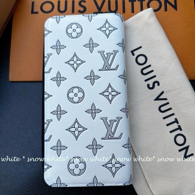 明日着 限定色♪ レザー製 モノグラムシャドウ LV 長財布 ZIPPY (Louis
