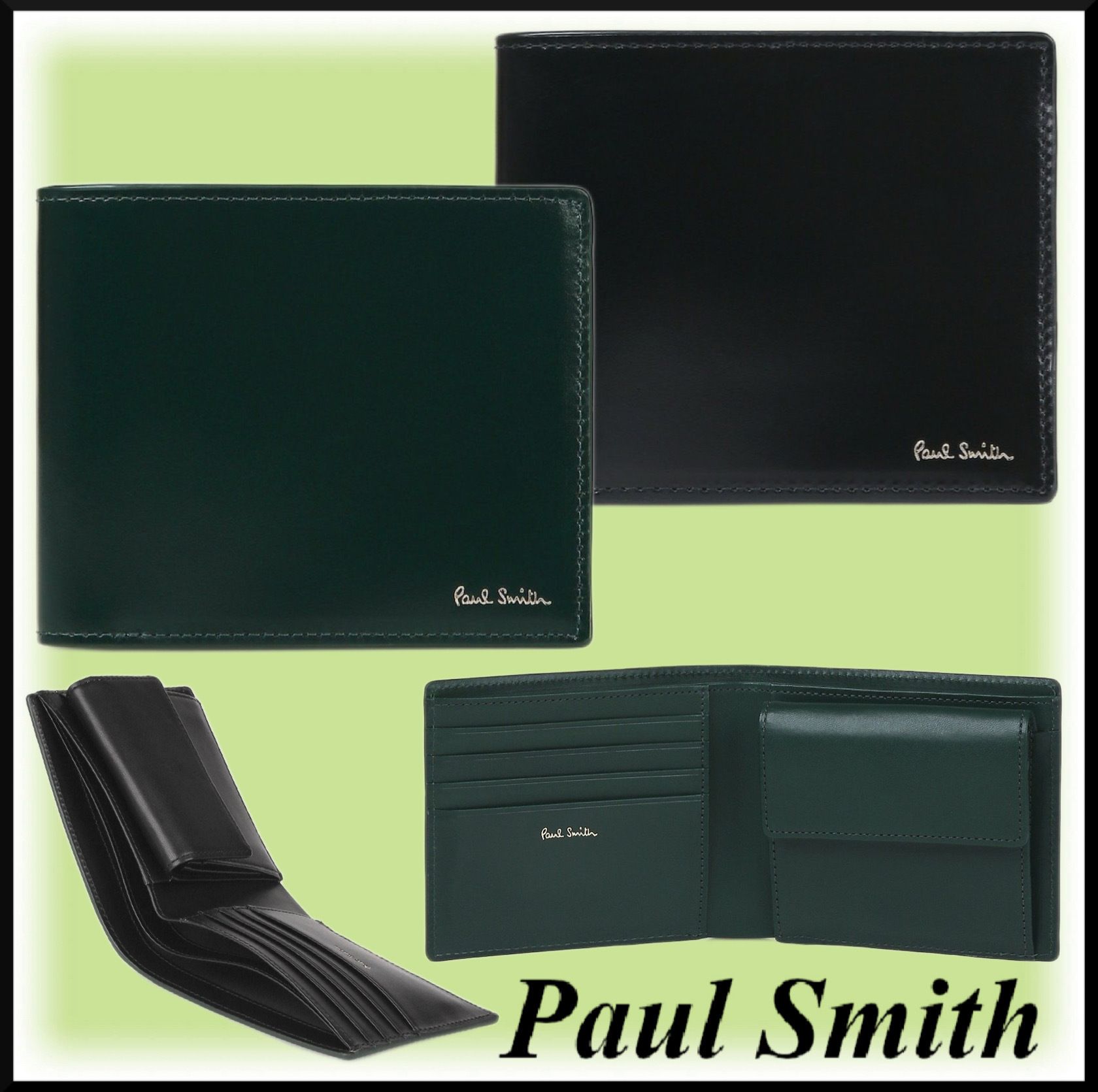 ギフトに最適☆Paul Smith コードバン 2つ折り財布☆上品な光沢 (Paul