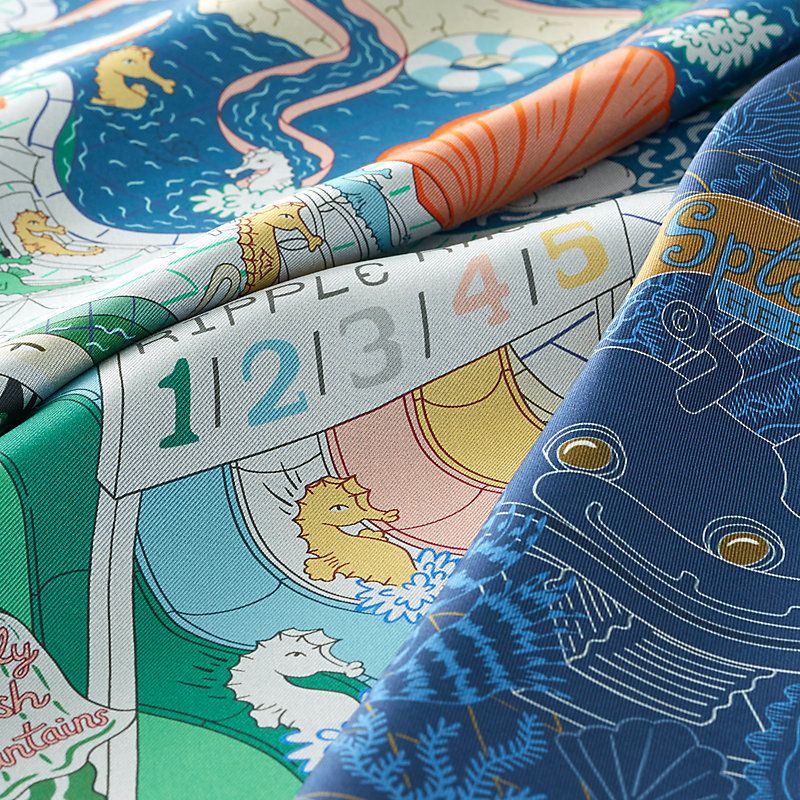色が◎】HERMES カレ90 ダブルフェイス スプラッシュパーク (HERMES