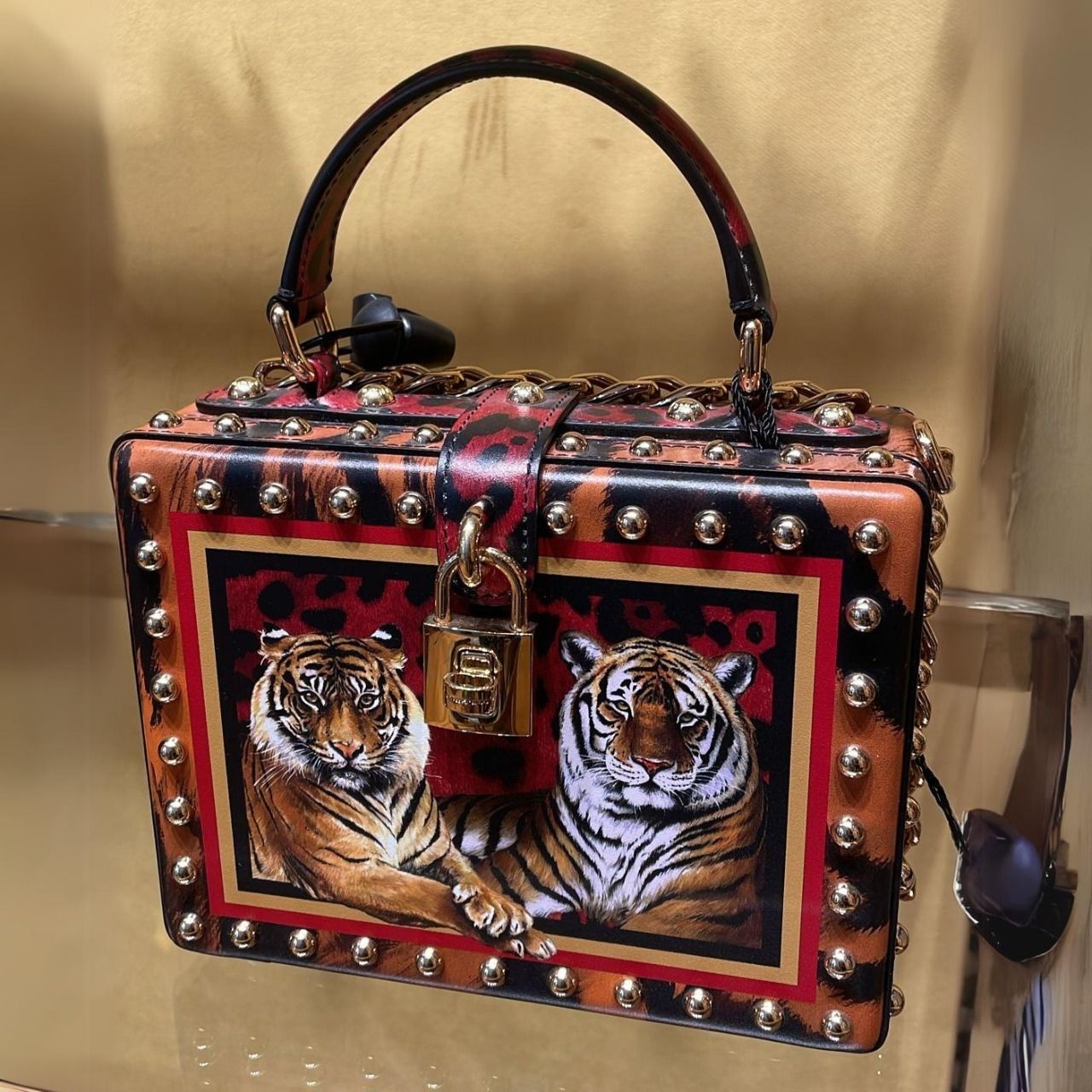 希少 DOLCE&GABBANA ドルガバ DG タイガー ボックスバッグ (Dolce