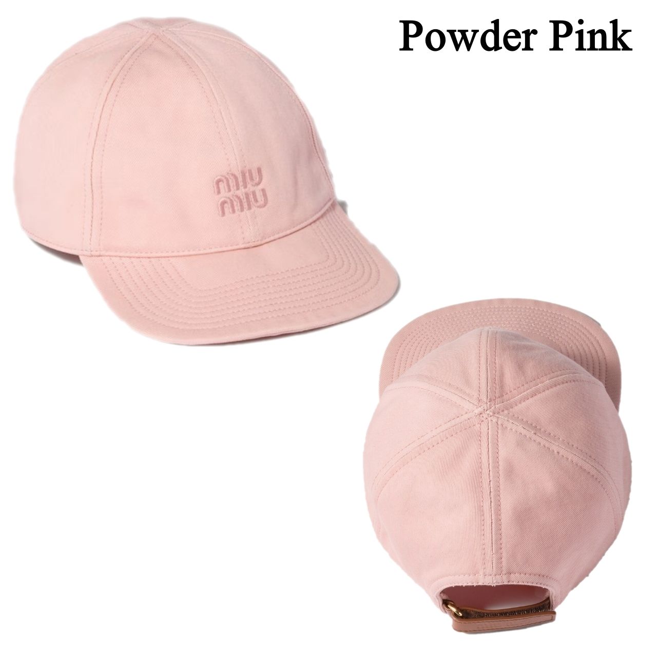 MiuMiu】ミュウミュウ ドリル ベースボールキャップ (MiuMiu/キャップ