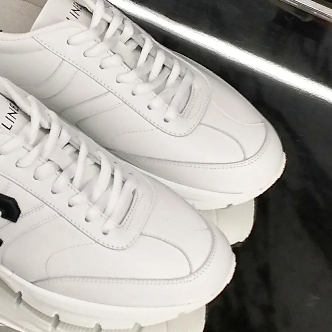 CELINE お洒落 ホワイト スニーカー 人気 ロゴ RUNNER CR-02 (CELINE